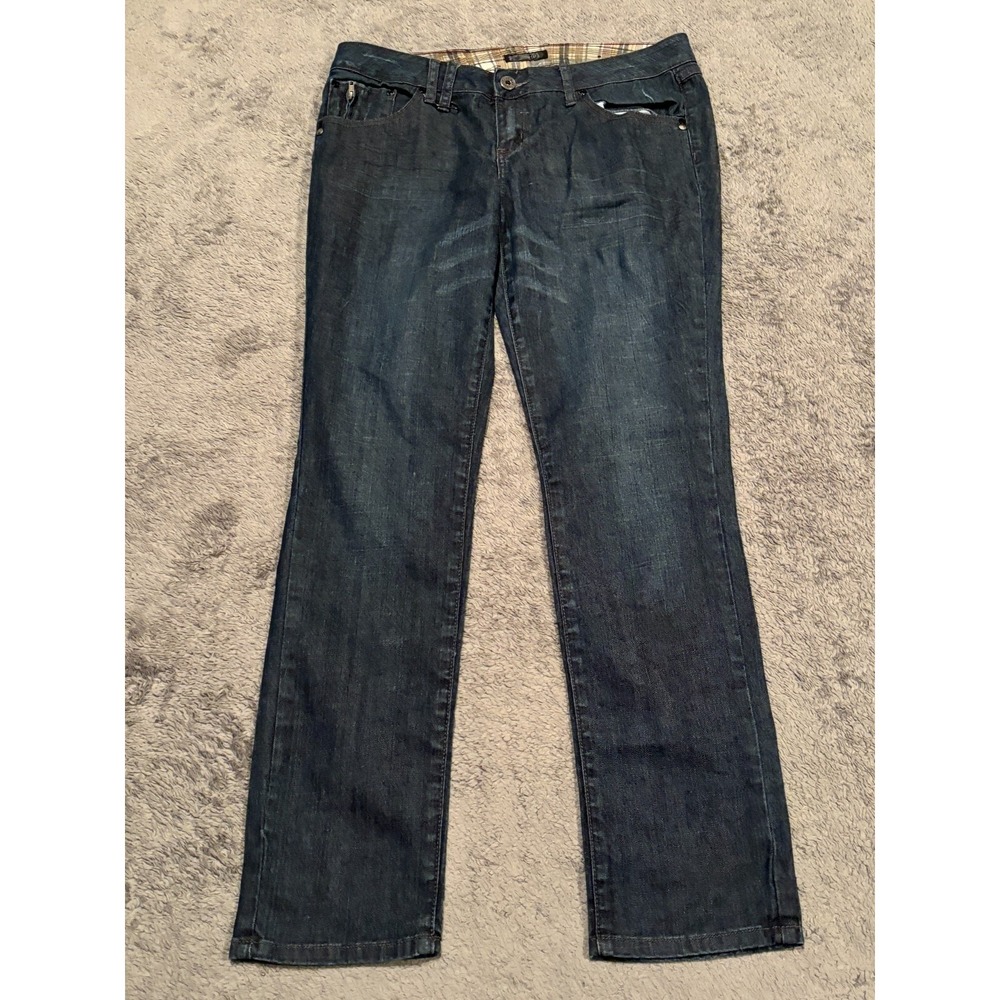 Zana Di Jeans Womens 15 Blue Casual Denim Pants Medium Wash Rock Straight Leg